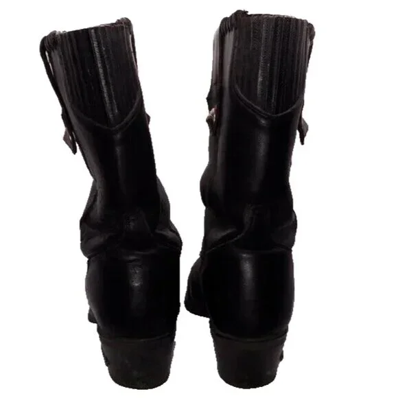 Harley-Davidson Ladies Black Leather Motorcycle Riding Boots Size 8M USA Made - Picture 7 of 16